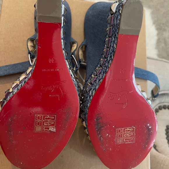 Christian Louboutin cataclou 140 Jean wedge - Picture 4 of 10